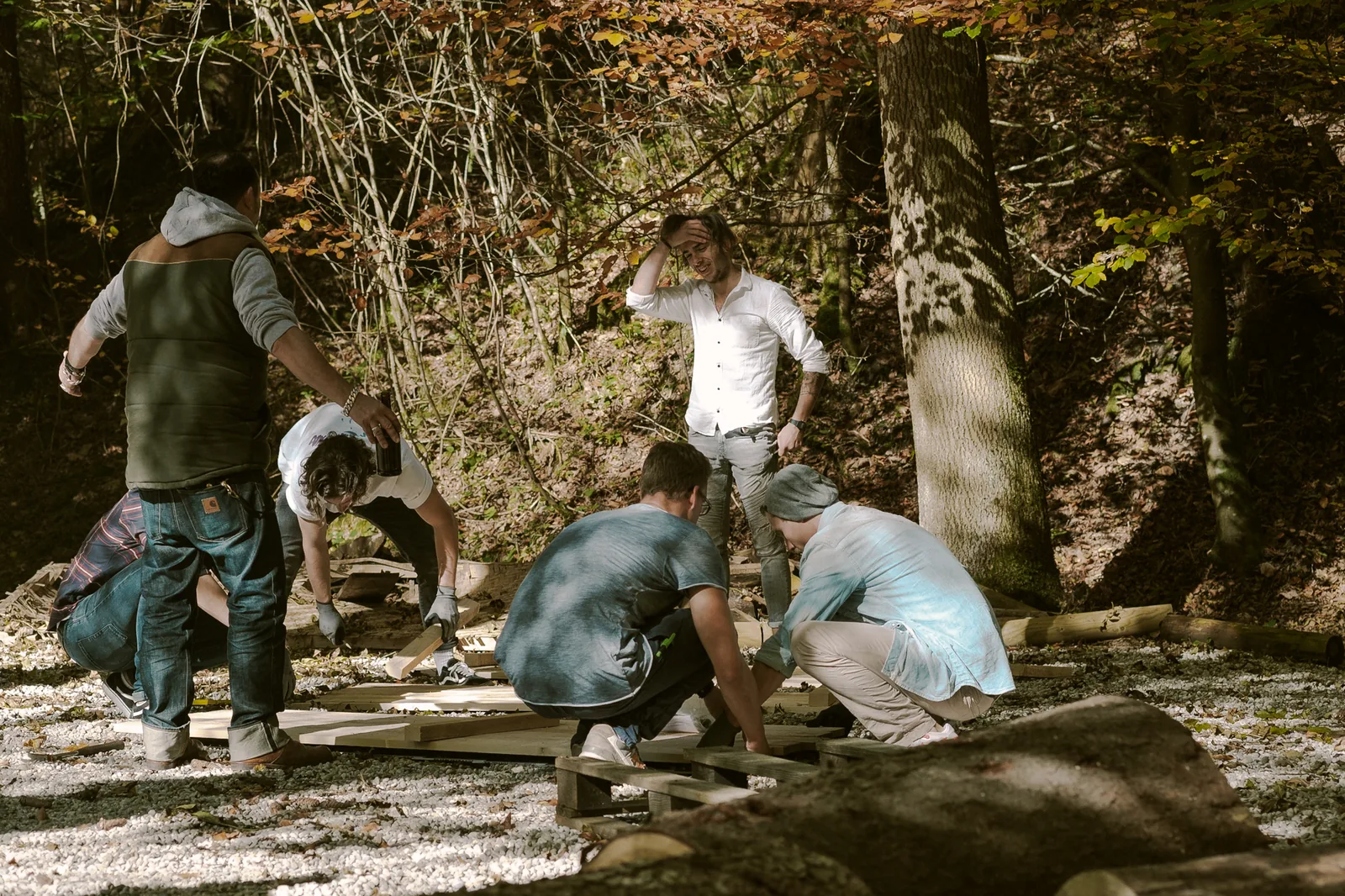 Bulleit Indian Summer 2017 — Catering-Set-up im Wald