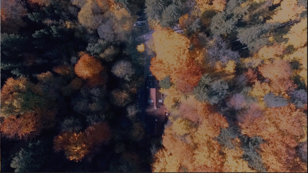 Isartal von oben im Herbst